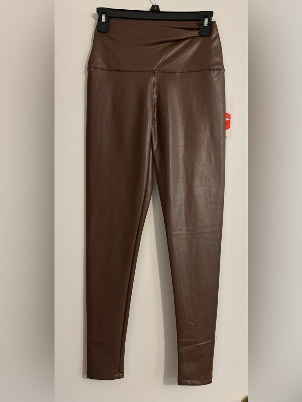 Hot Kiss Brown Faux Leather Leggings